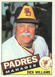 1985 Topps Baseball Cards      066      Dick Williams MG